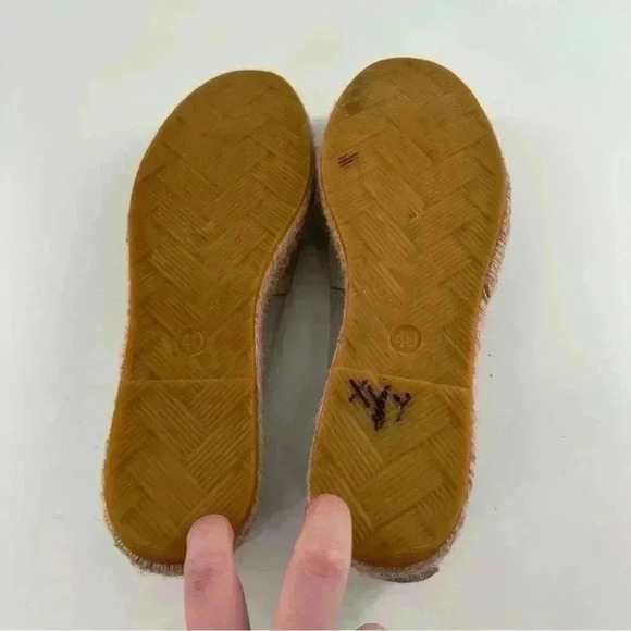 Fabiolas flats size 40 gray suede flatform Espadrilles coastal coastal granny - Picture 7 of 12